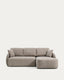 Sofà llit Laira 3 places de xenilla amb chaise longue dreta topo 246 cm FSC Mix Credit