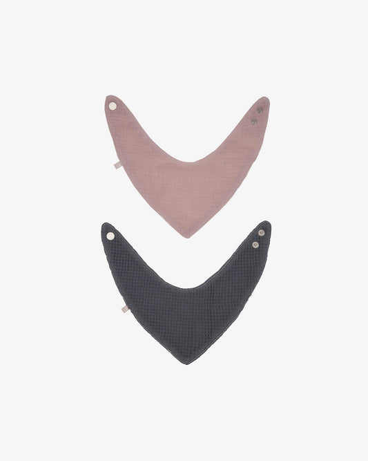 Conjunt Marinet de 2 bandanes 100% cotó orgànic (GOTS) rosa i blau