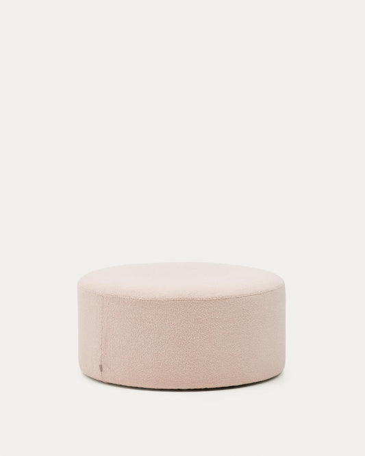Reposapeus desenfundable Kaeli de borreguet rosa Ø 90 cm