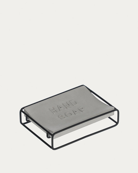 Sabonera Jainen de ciment i acer negre