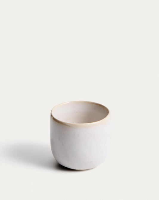 Taza Uilo de cerámica blanco