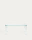 Taula Adularia de vidre trempat transparent 160x90 cm