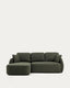 Sofà llit Laira 3 places de xenilla amb chaise longue esquerra verd fosc 246 cm FSC Mix Credit