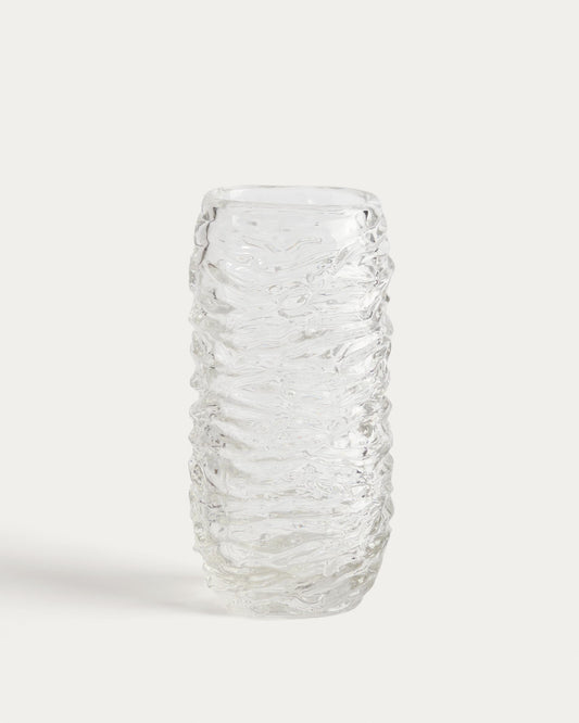 Vase Vorma en verre transparent 29,5 cm