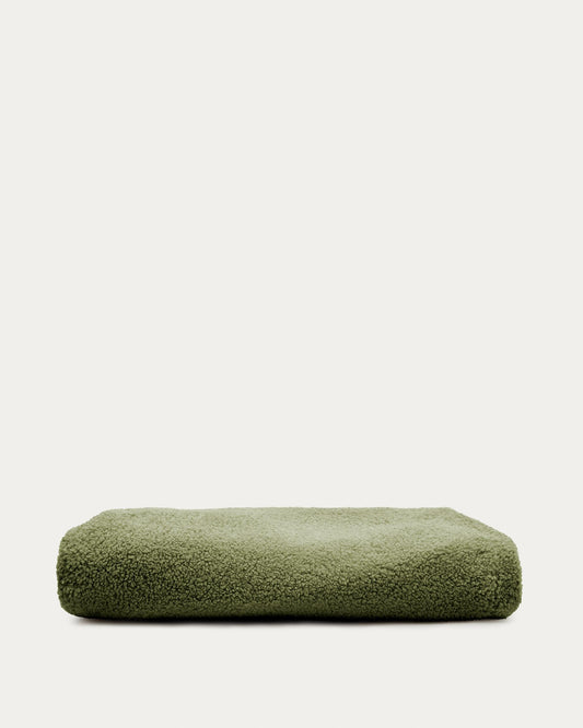 Funda per a reposapeus Kaeli de borreguet verd Ø 60 cm
