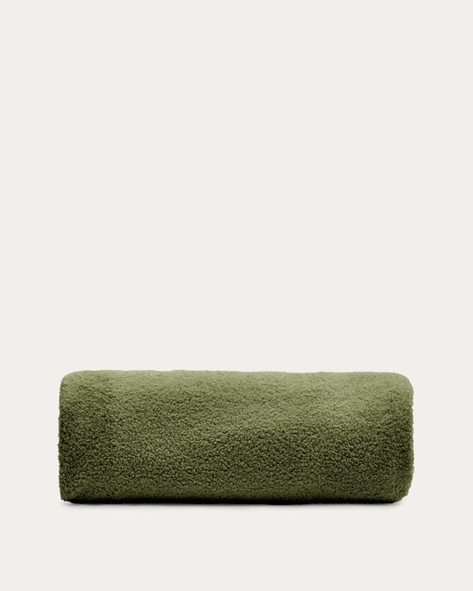 Funda per a reposapeus Kaeli de borreguet verd Ø 120 cm