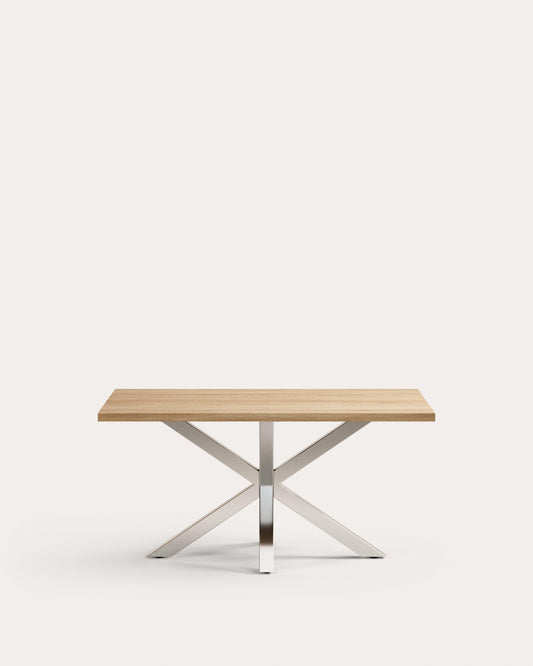 Taula Argo 160 cm melamina natural potes inox