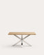 Taula Argo 160 cm melamina natural potes inox