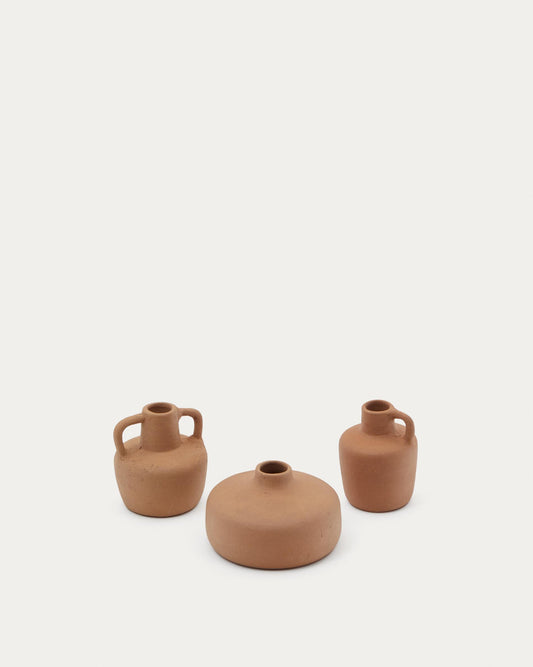 Conjunt Sofra de 3 gerros de terracota 6 cm / 7 cm / 10 cm