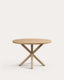 Mesa redonda Argo de melamina con acabado natural y patas de acero efecto madera Ø 120 cm
