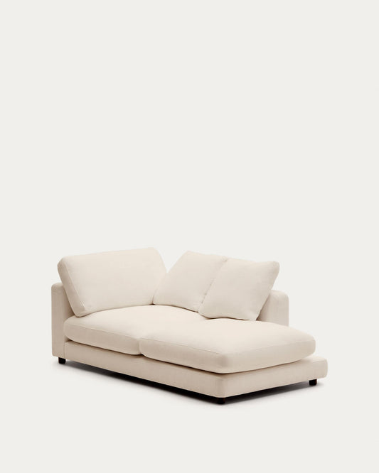 Chaise longue dret Gala de xenilla beix FSC Mix Credit 193x105 cm