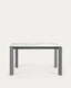 Taula extensible Axis porcellànic acabat Kalos Blanc potes gris fosc 140 (200) cm