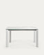 Taula extensible Axis porcelánico acabado Kalos Blanco patas gris 140 (200) cm