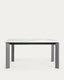 Taula extensible Axis porcellànic acabat Kalos Blanco potes antracita 160 (220) cm