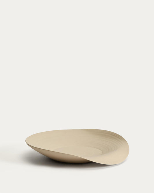 Centre de taula Ebenor de ceràmica beix Ø 40 cm
