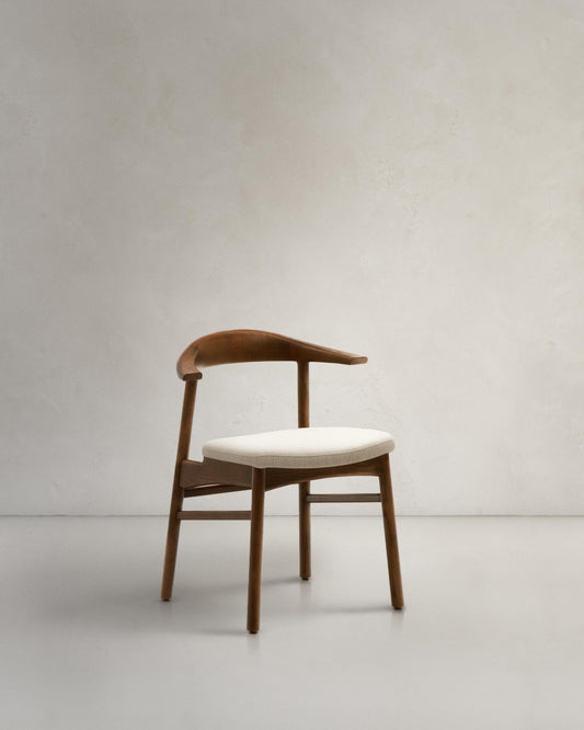 Cadira desenfundable Timons de fusta massissa de roure amb acabat noguera FSC Mix Credit