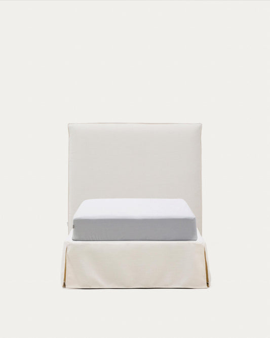 Llit desenfundable Jaira de xenilla blanca per a matalàs de 90 x 200 cm FSC Mix Credit