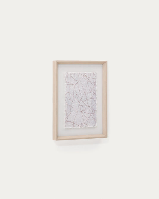 Quadre Durkan de paper reciclat blanc 30x40 cm