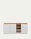 Aparador Abilen 3 portes de xapa de roure i lacat blanc 180 x 75 cm FSC 100%