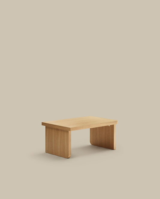 Taula de centre Oaq de xapa de roure amb acabat natural 89 x 62 cm FSC Mix Credit