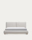 Cama Elerio en chenilla crudo para colchón de 180 x 200 cm