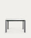 Taula extensible Axis porcellànic acabat Kalos Blanc potes gris fosc 120 (180) cm
