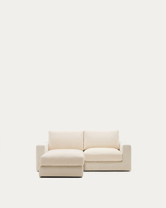 Sofà modular desenfundable Alea 3 places xenilla chaise longue esquerre cru 220 cm