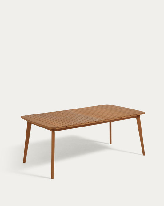 Taula extensible d'exterior Hanzel fusta massissa eucaliptus 183 (240) x 100 cm FSC 100%