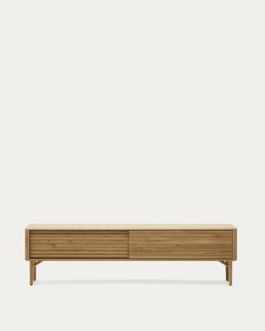 Moble TV Lenon 2 portes de fusta massissa i xapa de roure 200 x 57 cm FSC MIX Credit
