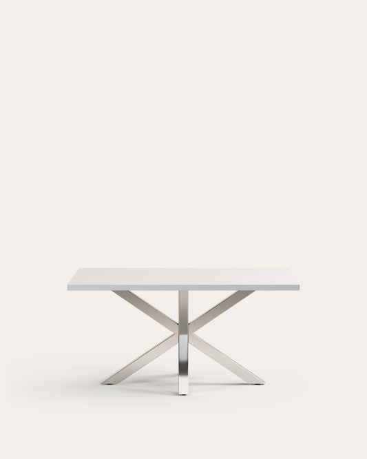 Taula Argo 160 cm melamina blanc potes inox