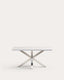 Taula Argo 160 cm melamina blanc potes inox