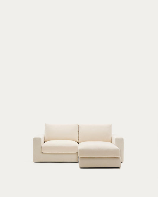 Sofà modular desenfundable Alea 3 places xenilla chaise longue dret cru 220 cm