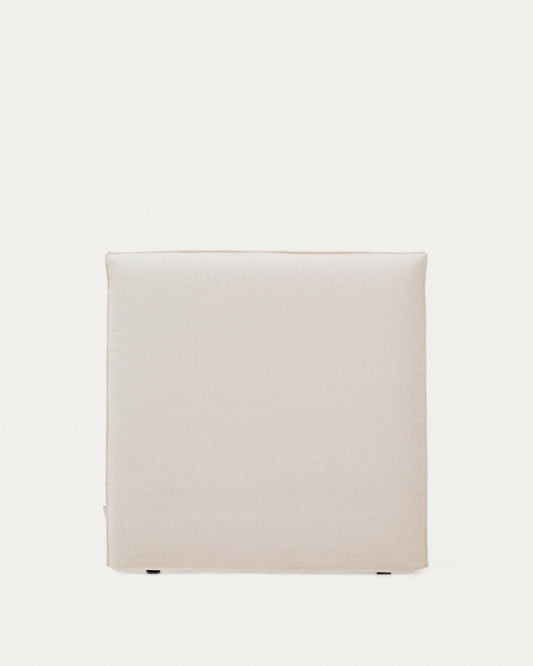 Cabecero desenfundable Jaira de chenilla blanco para cama de hasta 90 cm FSC Mix Credit