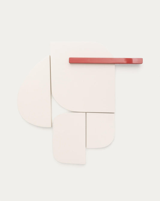 Panell mural Danei blanc i vermell 65 x 60 cm