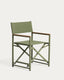 Chaise pliable d’extérieur Tisno en aluminium vert et textilène vert