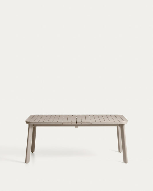 Taula extensible d’exterior Izola d’alumini acabat talp 185 (235) x 100 cm