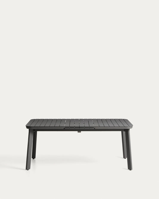 Taula extensible d’exterior Izola d’alumini amb acabat grafit 185 (235) x 100 cm