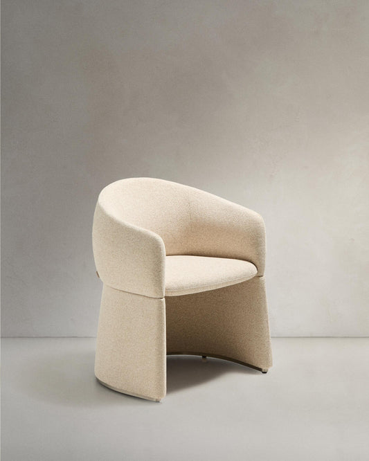 Silla Bosca de chenilla beige