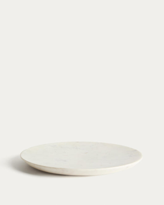 Plat pla Erefi de marbre blanc