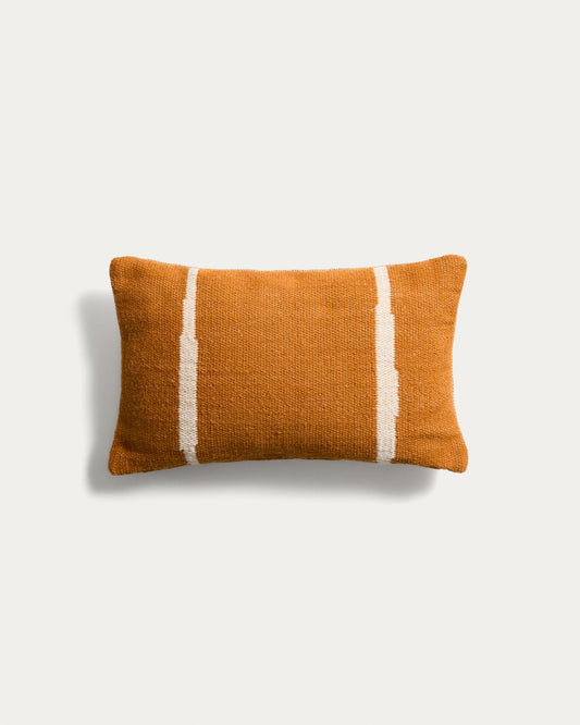 Funda de cojín Daila con gráfico Ikat 100% PET naranja 30 x 50 cm