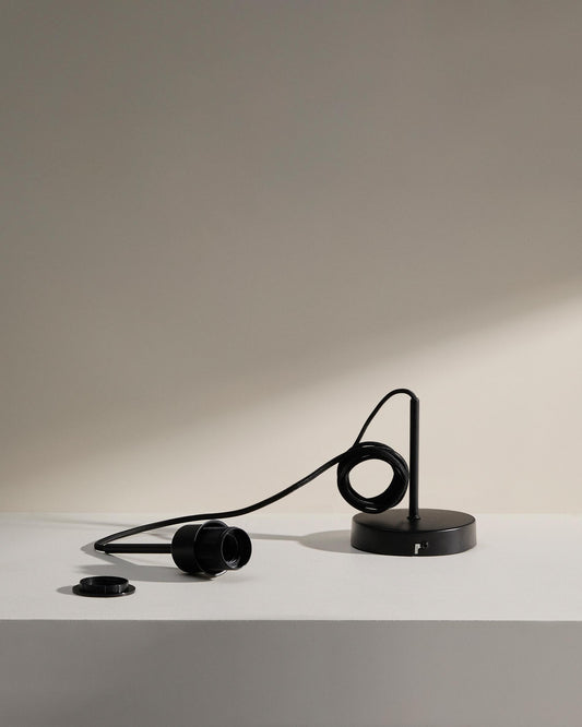 Muntura per a llum de sostre Fulvia de metall amb acabat negre 150 cm