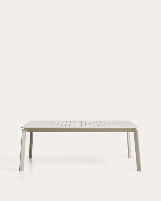 Taula extensible Brela d’alumini cru 205(287) x 100 cm