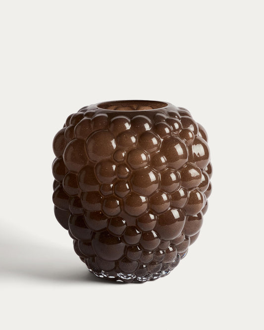 Vase Mure en verre marron 30 cm