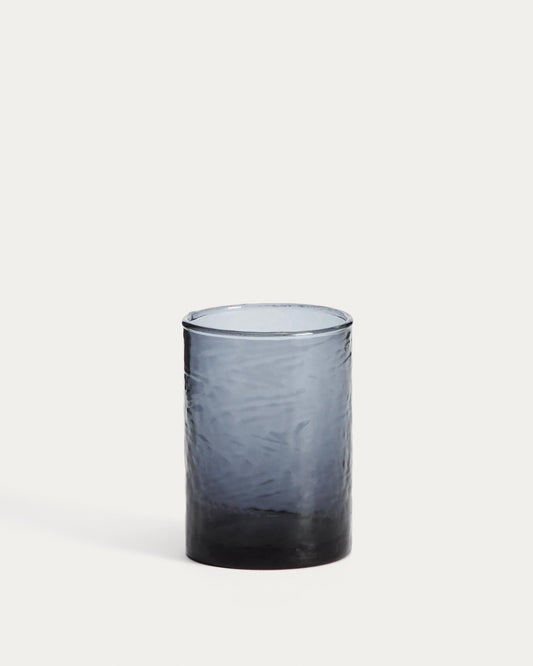 Vaso Obila de vidrio reciclado azul
