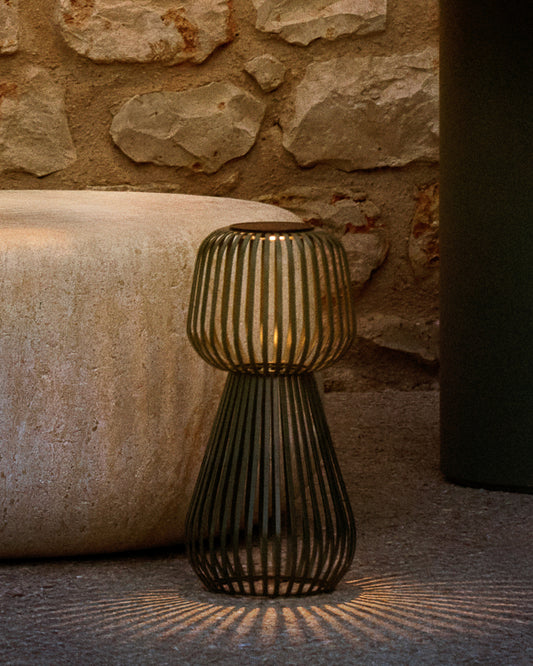 Llum de taula solar Reiba de metall verd