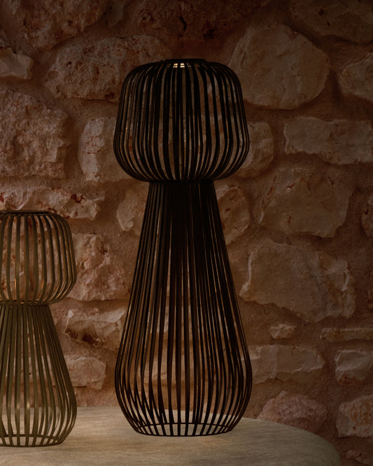 Llum de peu solar Reiba de metall negre