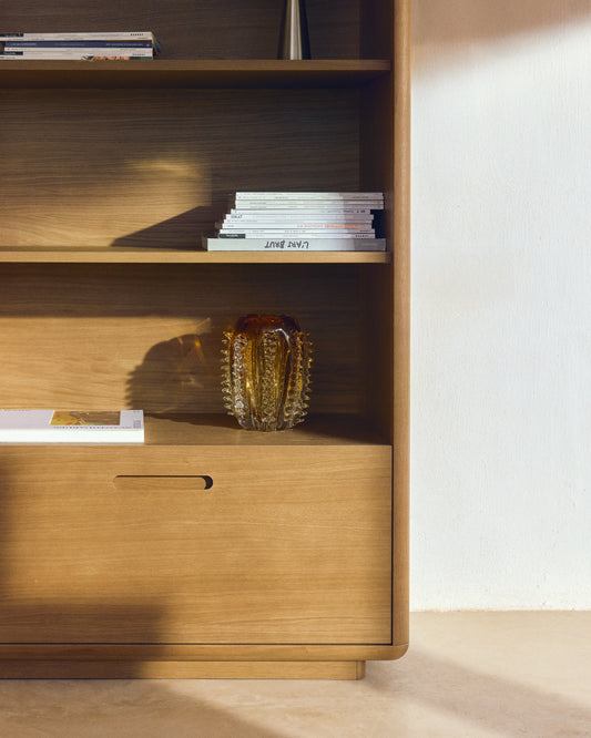 Vase Nicora en verre orange 23 cm