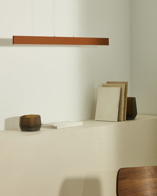 Llum de sostre Boadella d'alumini amb acabat pintat terracota
