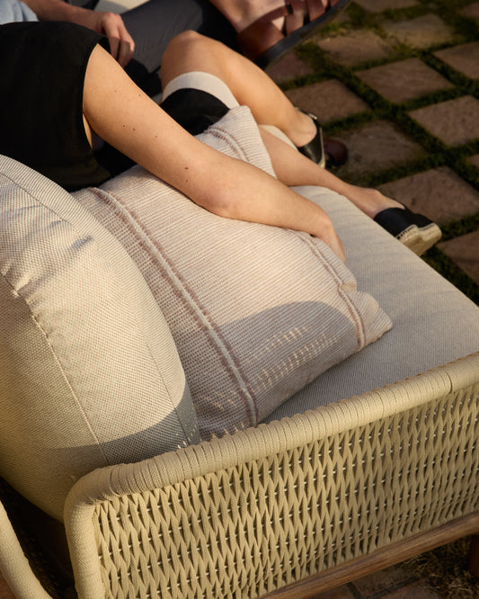 Funda de cojín Drati 100% PET beige 45 x 45 cm