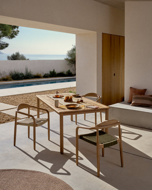 Mesa Sori de madera maciza de acacia FSC 100% 200 x 100 cm